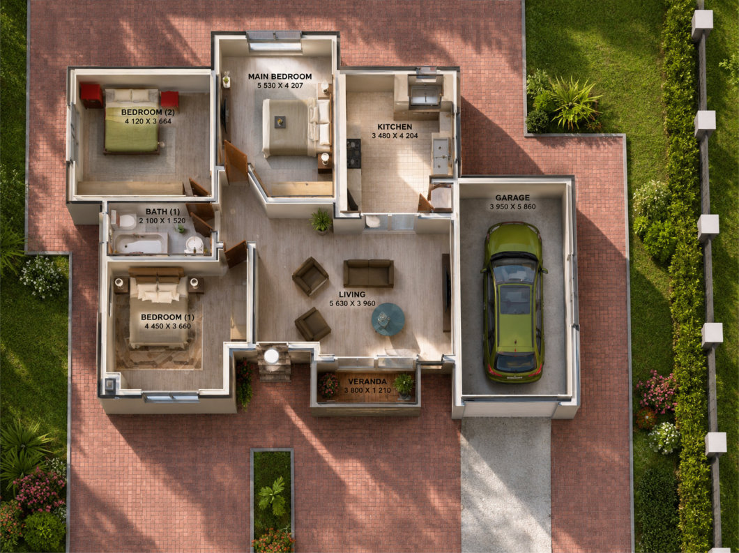 Compact 3 Bedroom Family Home Plan floor plan preview