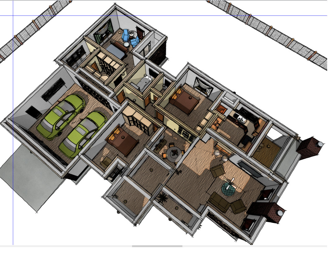 Modern 3 Bedroom House Plan floor plan preview