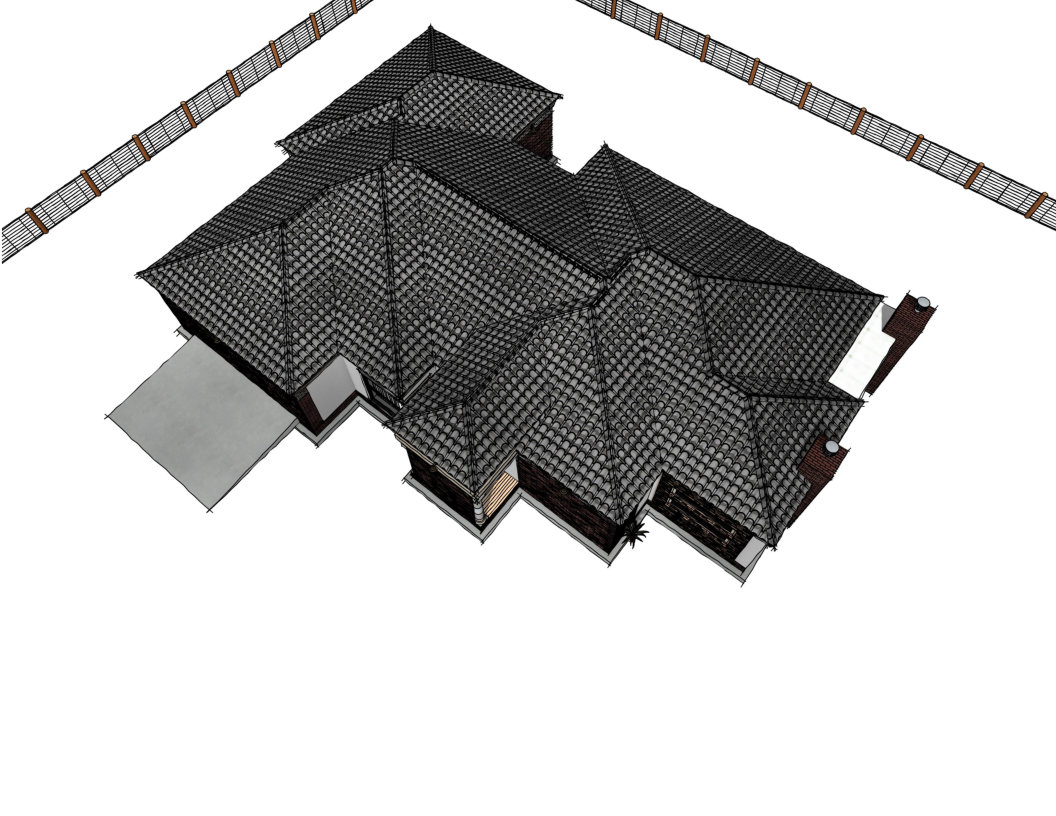 Modern 3 Bedroom House Plan roof plan preview