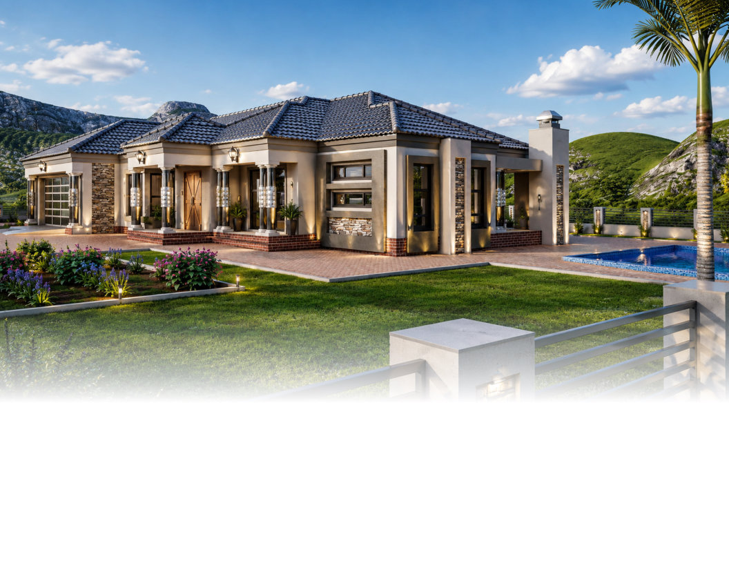 DHP-003 modern 3 bedroom house plan preview